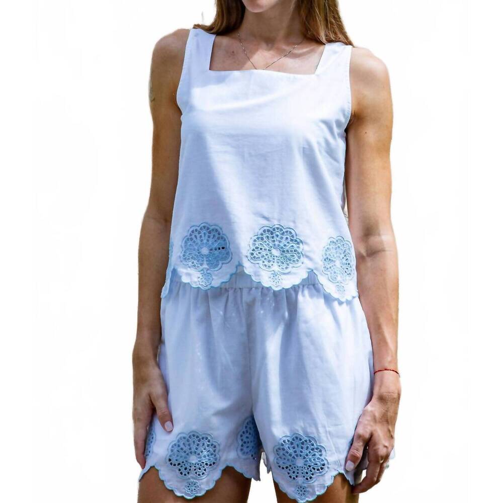 NEW ISLAPAYAL porto top in white